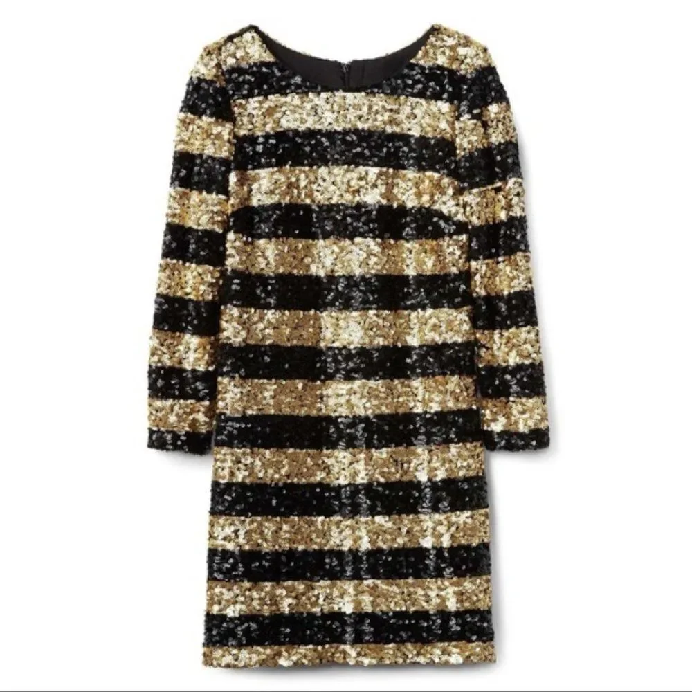 gap gold sequin dress Kids Puff Sleeve Sequin Dress